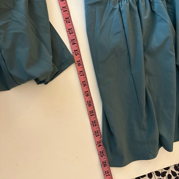 Halara Blue Hi/Waisted Shirred Tie‎ Front Back Wide Leg Palazzo-Like Pants NWT M - Picture 15 of 16